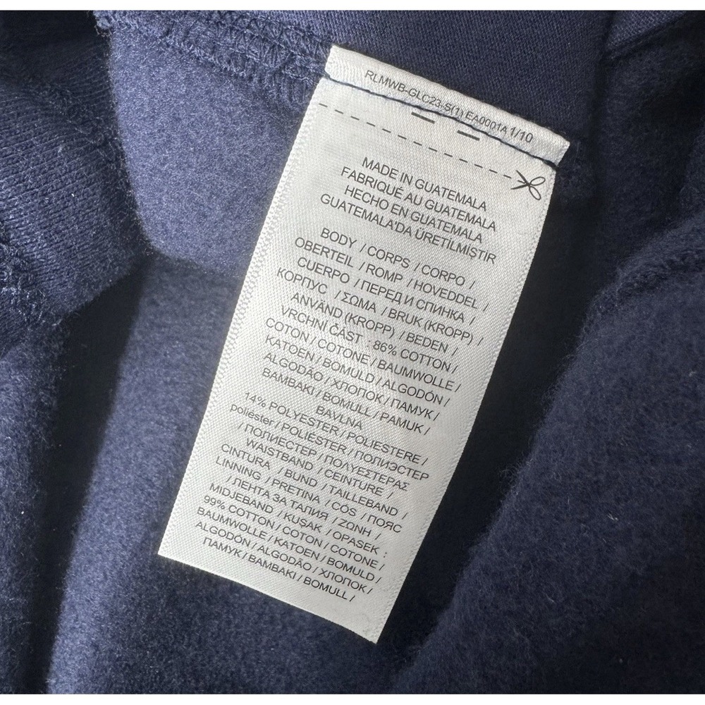 NWT Polo Ralph Lauren Fleece Sweatpants Ankle Cinch Men Size 4XL Tall Navy Blue - Picture 10 of 14